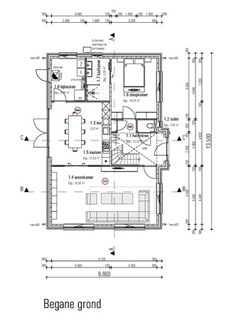 Floorplan - Geurinkstraat 1B, 7064 KN Silvolde